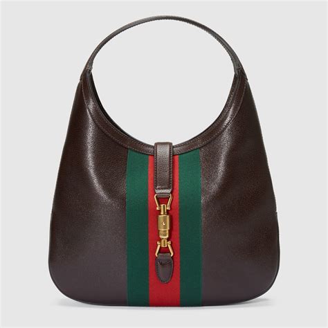 gucci jackie soft leather hobo bag black|gucci jackie 1961 large.